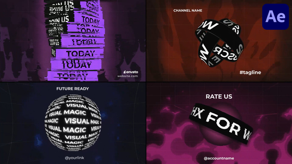 Kinetic Typography Scenes for After Effects Openers template preview