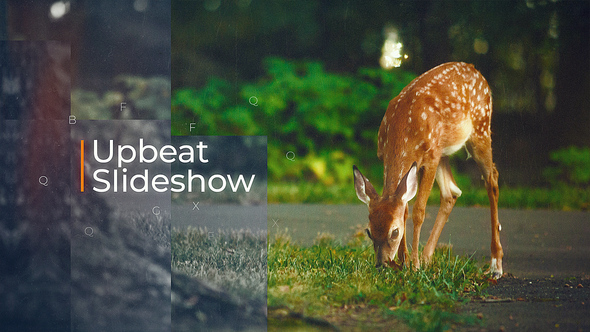 Upbeat Slideshow Video Displays template preview