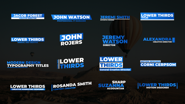 Lower Thirds V2.0 | AE Elements template preview