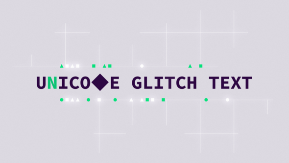 Unicode Glitch Text Elements template preview