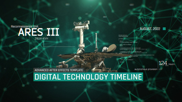 Digital Technology Timeline Video Displays template preview