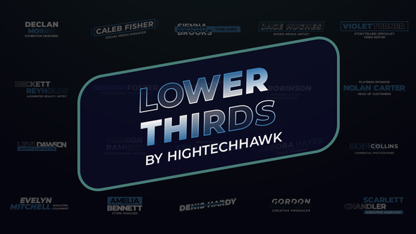 Lower Thirds Elements template preview
