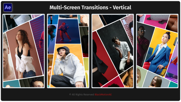 Multi Screen Transitions - Vertical Elements template preview