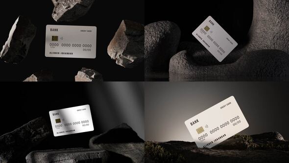 Plastic card mockup Product Promo template preview