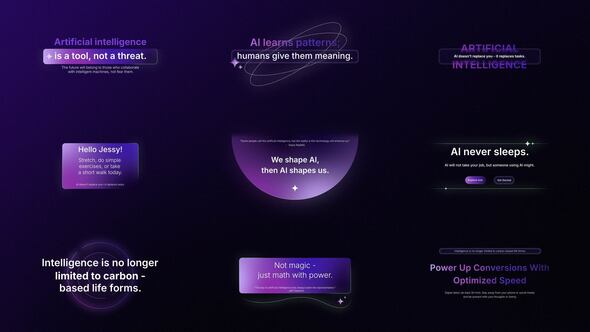 AI Text Animation | AE Titles template preview