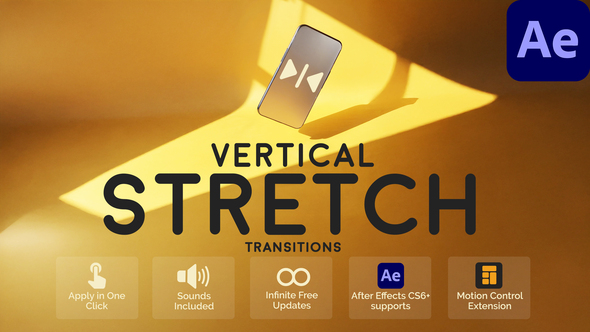 Vertical Stretch Transitions for After Effects Elements template preview