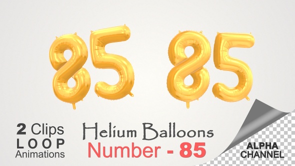 Celebration Helium Balloons With Number – 85