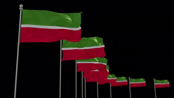 Tatars tan Row Of Flags Animation Include Alpha Channel alt