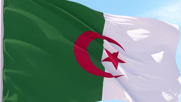 Algeria Flag Looping Background