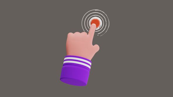 3D Animation of Tap Hand Gesture alt