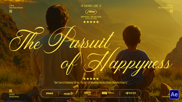 Lovely Cinematic Title Titles template preview