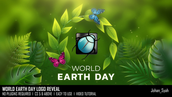 World Earth Day Logo Reveal Logo Stings template preview