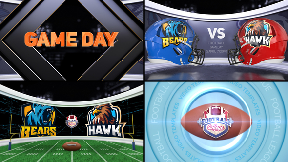 American Football VS Logo Stings template preview