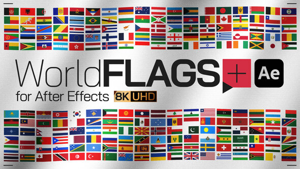 World Flags Plus for After Effects Elements template preview