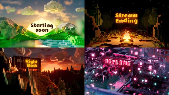 VoxelVerse Stream and Logo Logo Stings template preview