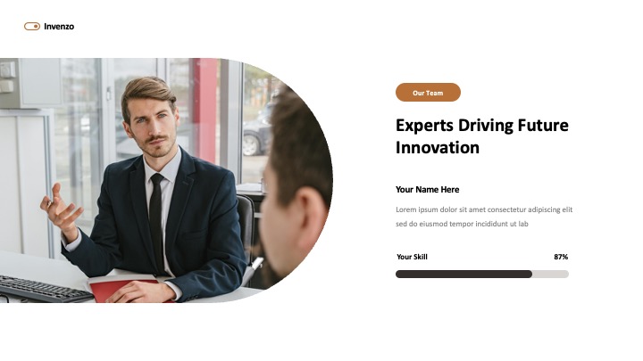 Powerpoint Visual Appling Example For Invent Invenzo - Innovation Presentation Power Point Template, Presentation ...