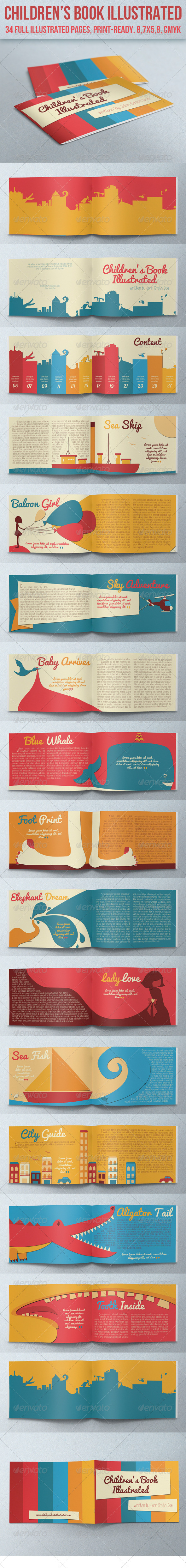 Children's Book Illustrated - Miscellaneous Print Templates
