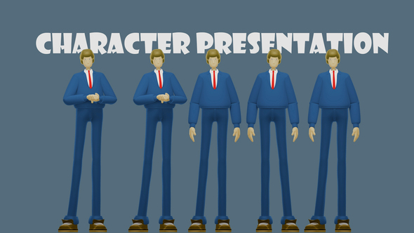 The Curly Man Presentation Character Product Promo template preview