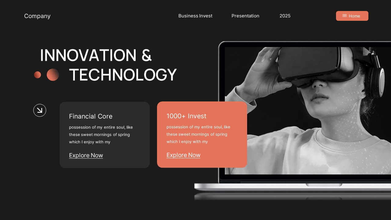 Black Orange Modern Business Investment PowerPoint, Presentation Templates