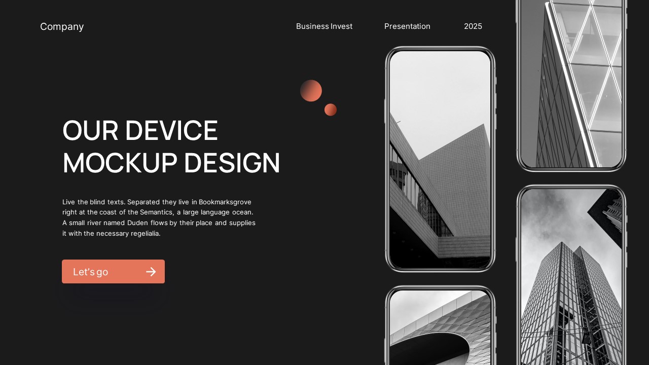Black Orange Modern Business Investment PowerPoint, Presentation Templates