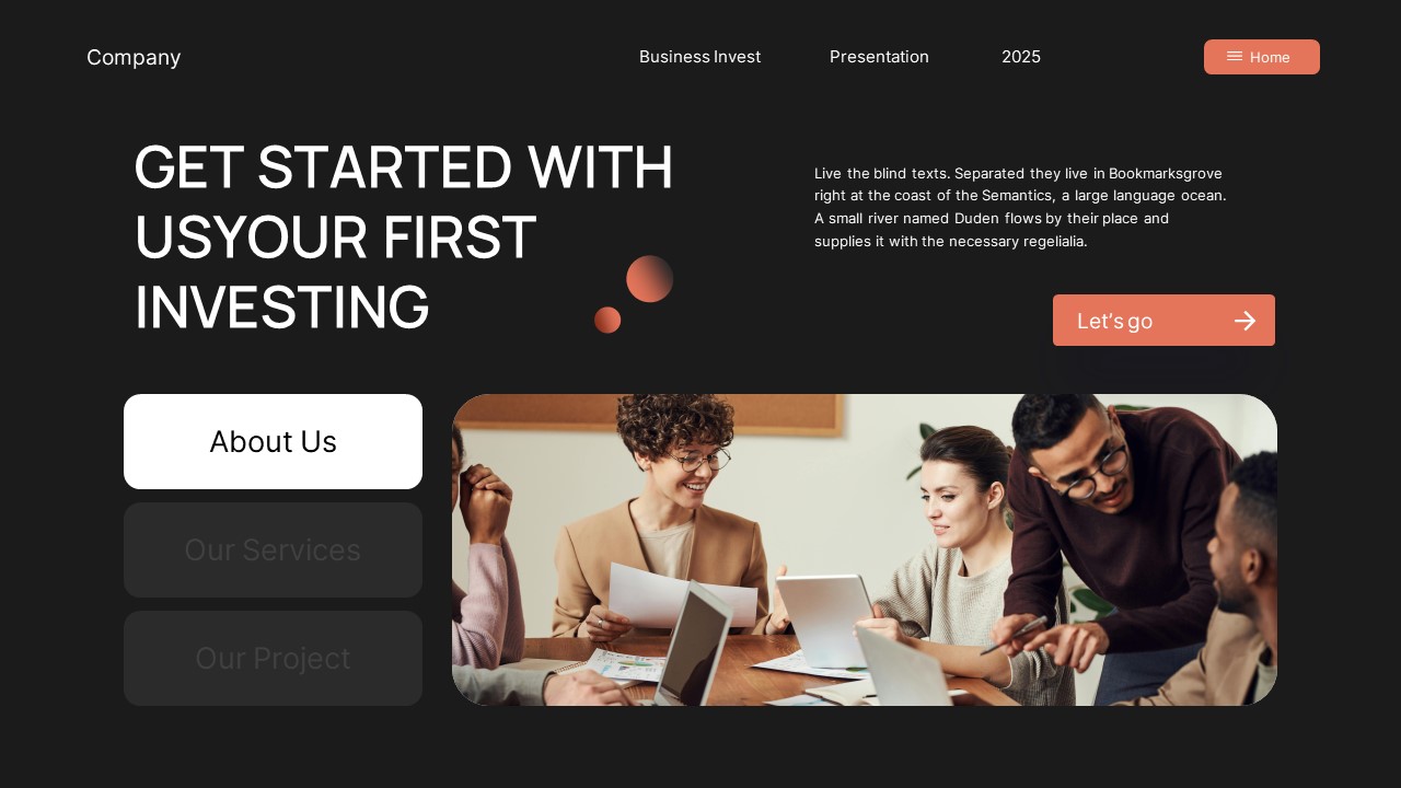Black Orange Modern Business Investment PowerPoint, Presentation Templates