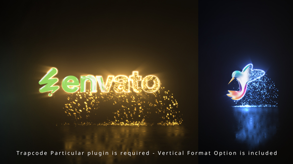 Falling Down Particles Logo Reveal Logo Stings template preview