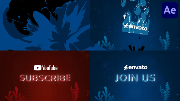 Liquid Sea Logo for After Effects Logo Stings template preview