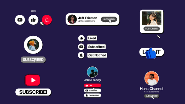 YouTube Pack Elements template preview