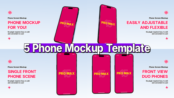 Phone Mockup Pack Product Promo template preview