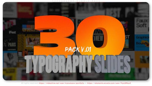 Typography Bundle Pack Openers template preview