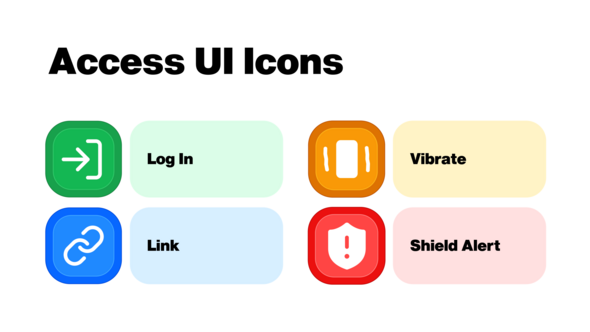 Access UI Icons Elements template preview