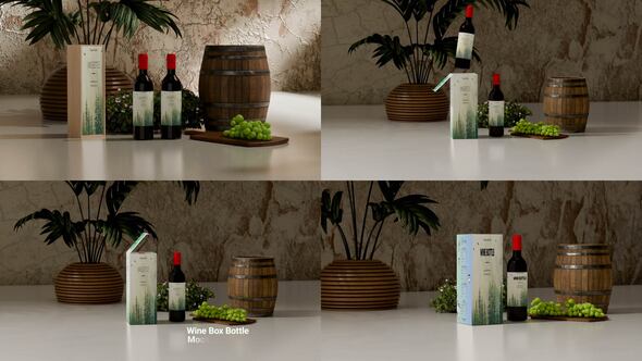 Wine Bottle mockup Product Promo template preview
