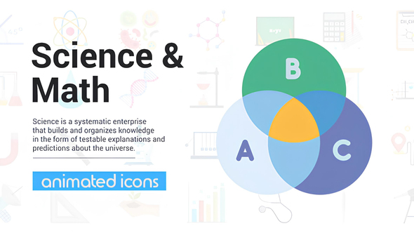 Science and Math Icons Elements template preview