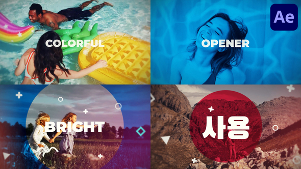 Colorful Opener for After Effects Openers template preview