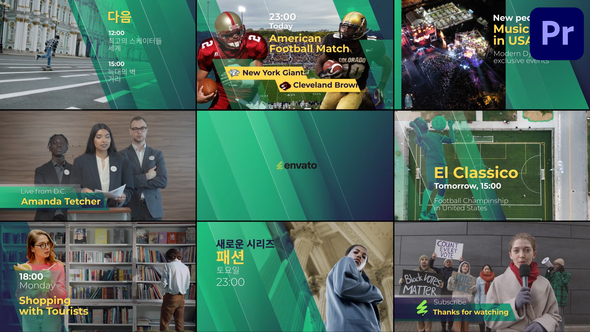 TV Broadcast Package for Premiere Pro Premiere Pro template preview