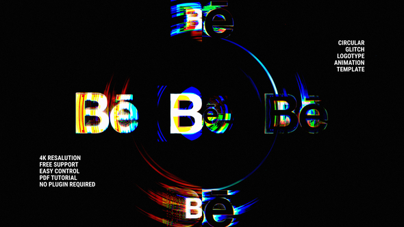 Glitch Logo Intro Logo Stings template preview