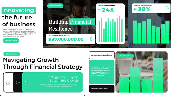 Corporate Infographic Video Displays template preview