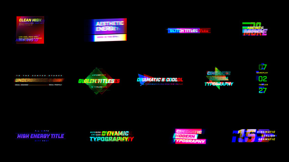 Modern Glitch Titles Titles template preview