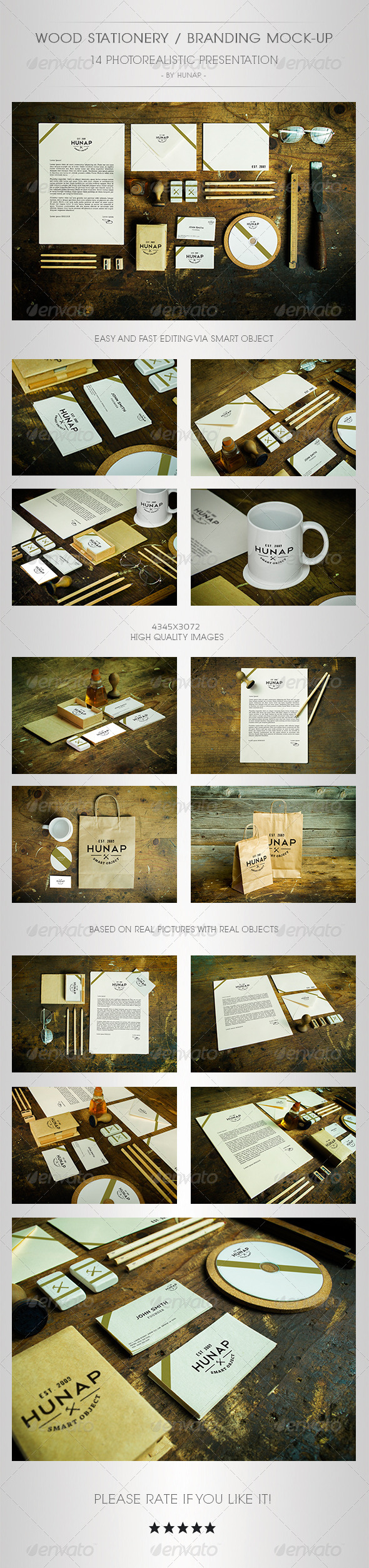 Download Wood Stationery / Branding Mock-Up by kapor | GraphicRiver
