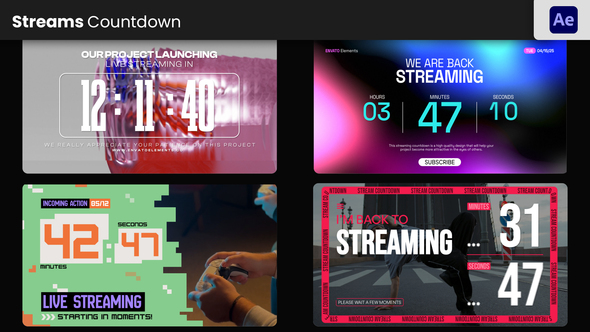 Stream Countdown Elements template preview