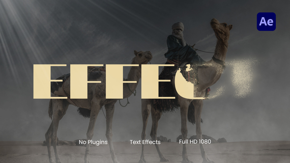 Particle & Dust Text Effect Titles template preview