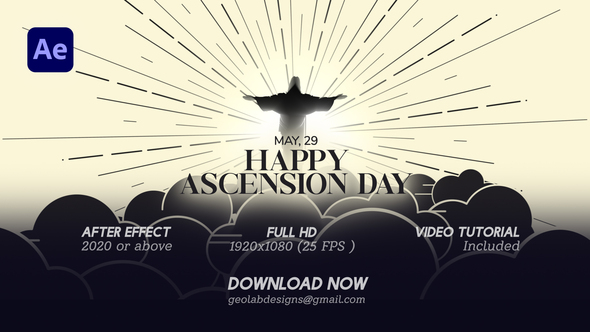 Ascension Day Elements template preview