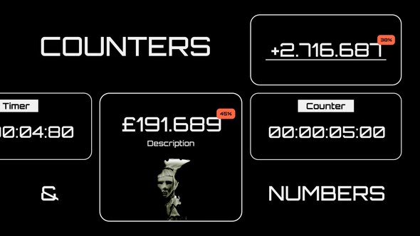 Counters and Numbers Infographics template preview