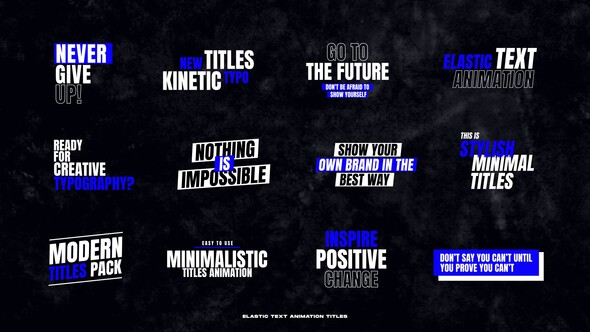 Elastic Text Animations / AE Titles template preview