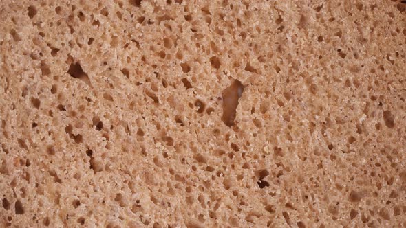 Slice of Bread Rotates Closeup