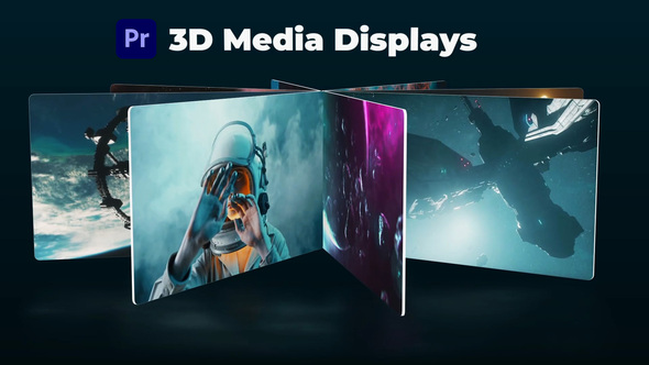 3D Media Displays for Premiere Pro Premiere Pro template preview