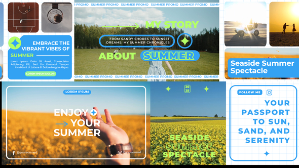 Summer Promo Video Displays template preview