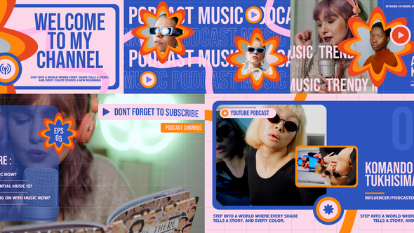 Youtube Intro Video Displays template preview