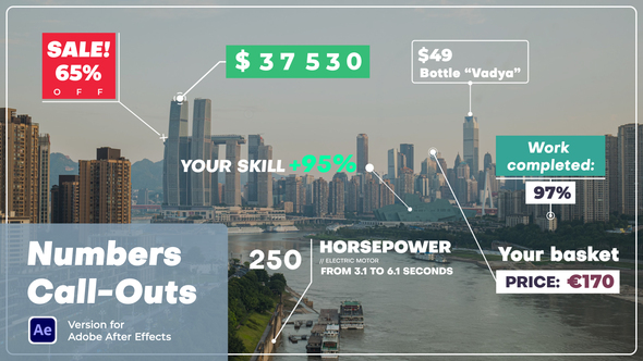 Numbers Call-Outs Titles template preview