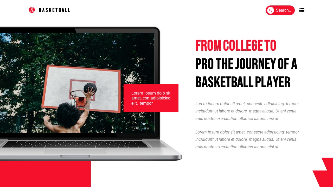 Basketball Google Slide Template, Presentation Templates | GraphicRiver